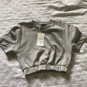 Zara crop sweatshirt